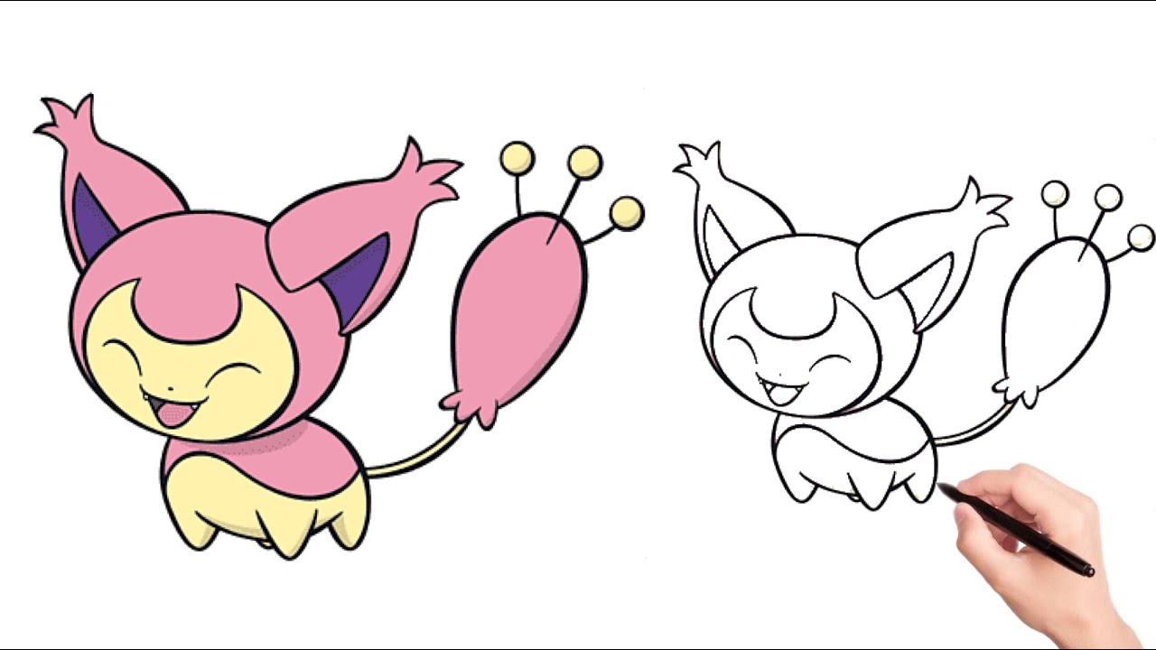 How to draw Skitty 