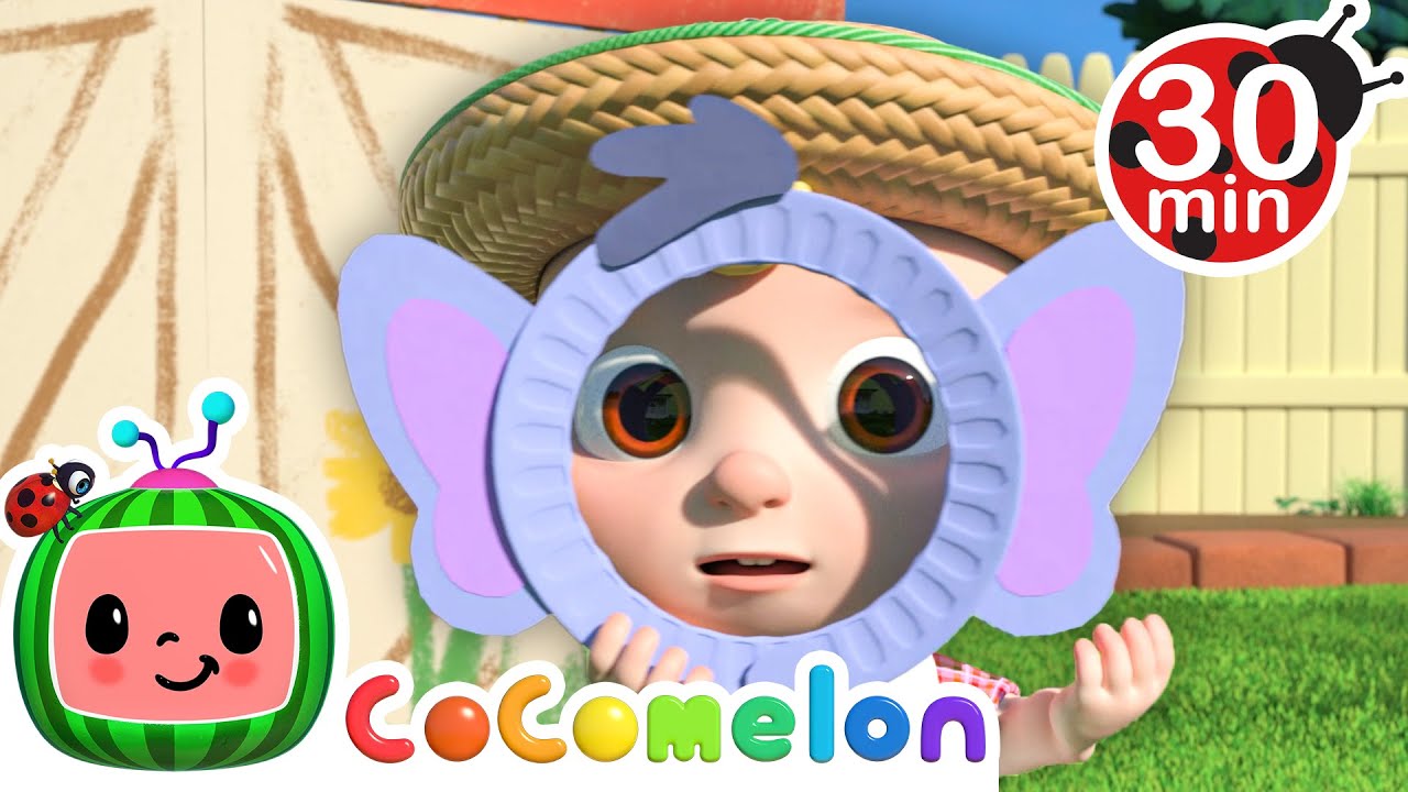 Funny Paper Animals Faces🐘| CoComelon | Animals for Kids | Sing Along | Learn about Animals