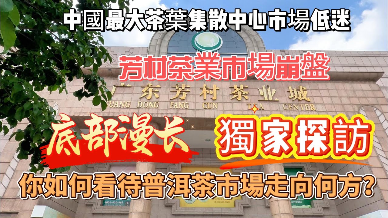 中國最大茶葉集散中心市場低迷，芳村茶業市場崩盤，茶业投资底部漫长，你如何看待普洱茶市場走向何方？獨家探訪。