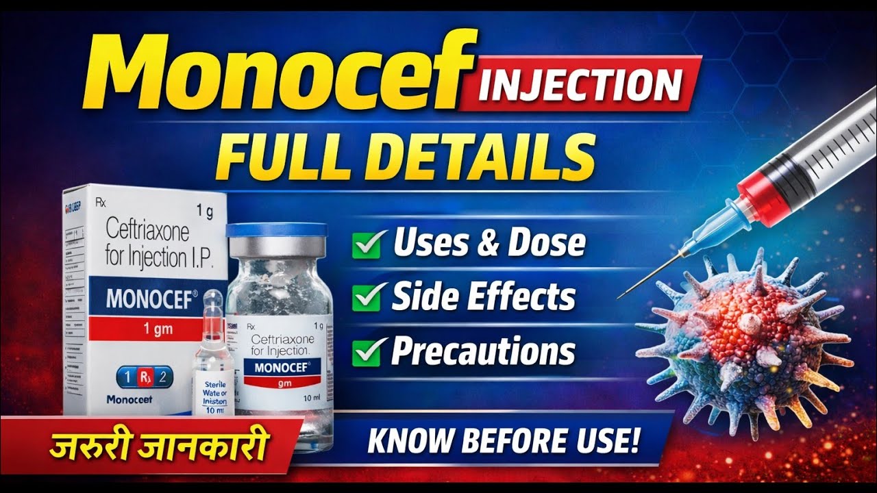 Monocef Injection (Ceftriaxone) | Uses, Dose, Side Effects & Mechanism | Your Pharma Gyaan