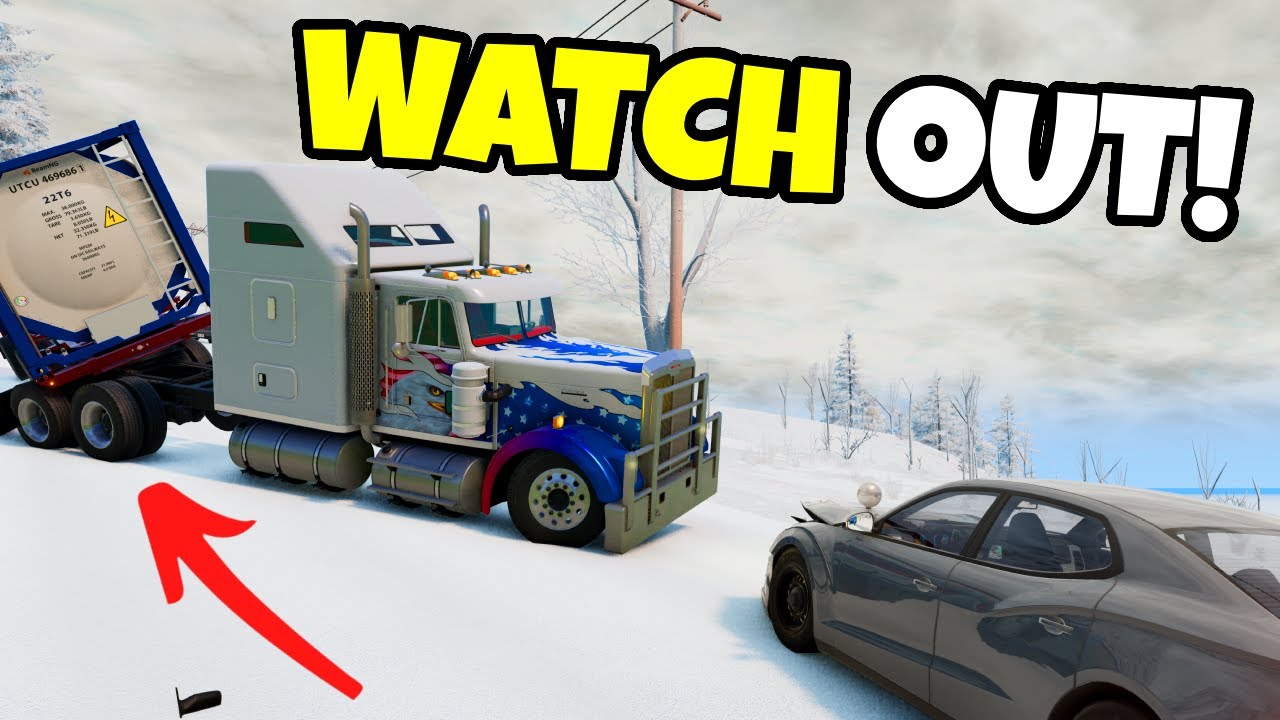 Бензовоз убегает от ПОЛИЦИИ в BeamNG!