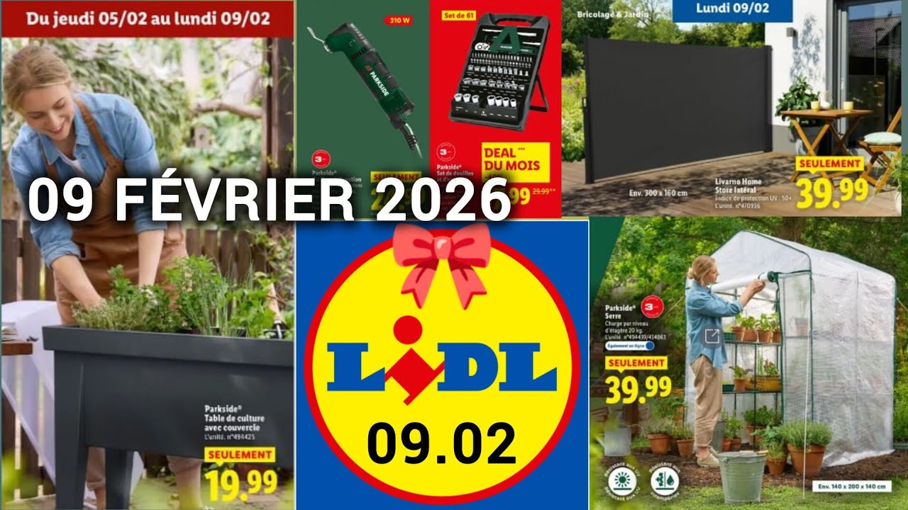 ✨ LIDL Arrivage de la Semaine 09 FÉVRIER 2026 ✨ PROMO Bricolage Parkside Maison & Décoration Textile