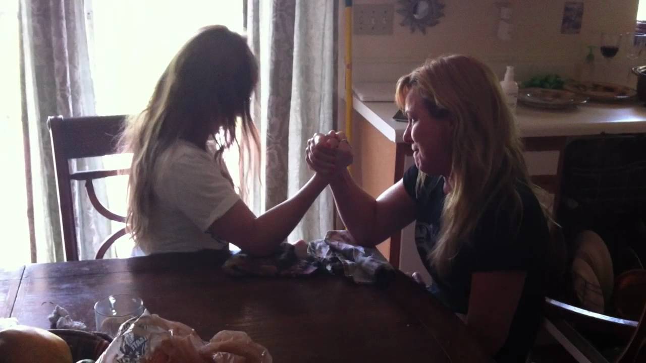 Mother vs. Daughter Arm Wrestling Match