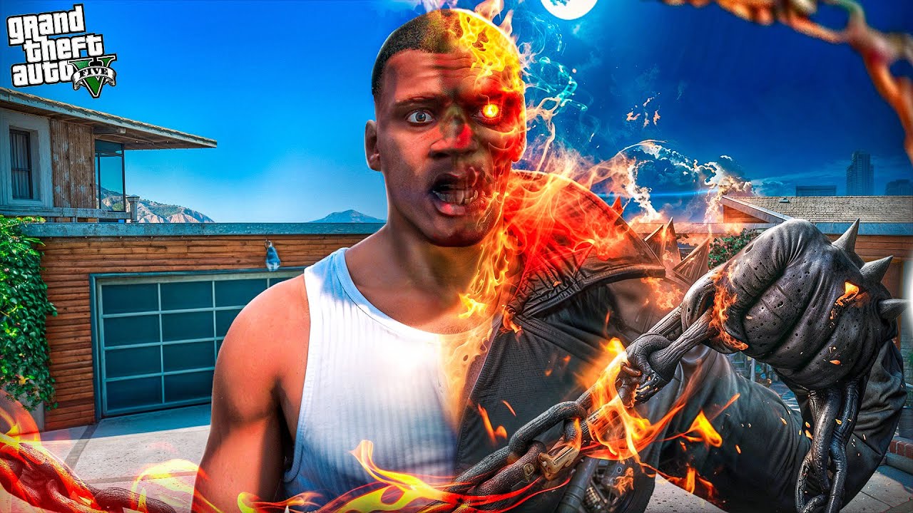Franklin Turns Into A Ghost Rider In GTA 5 || become A Ghost Rider In GTA 5