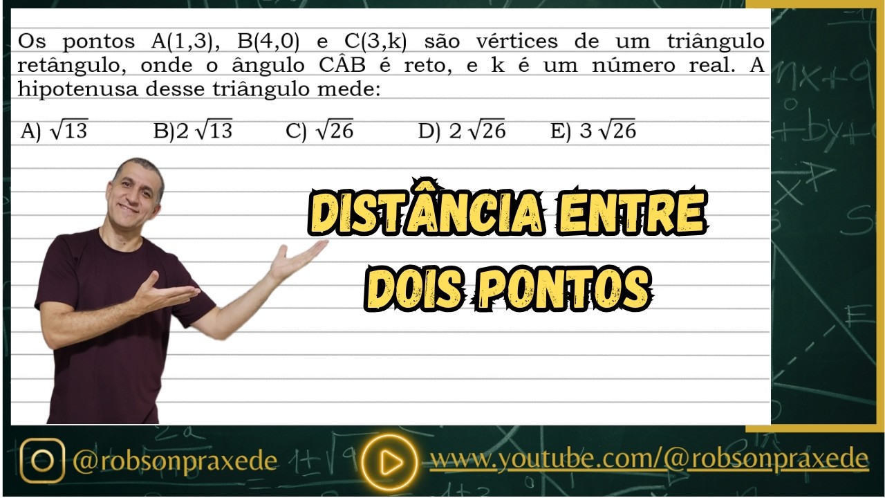 Os pontos A(1,3), B(4,0) e C(3,k) são vértices de um triângulo retângulo, onde o ângulo CÂB é reto,