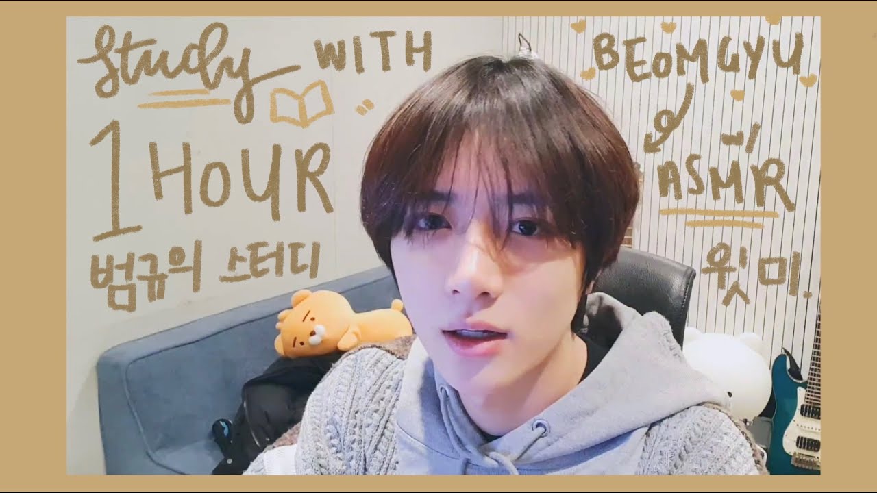 범규의 스터디윗미 // Study with Beomgyu // 장작 타는 소리 // fire crackling noises