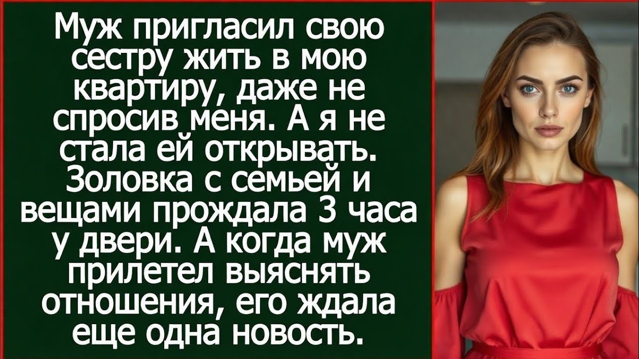 Муж пригласил свою сестру жить в мою квартиру, даже не спросив меня. А я не стала ей открывать.