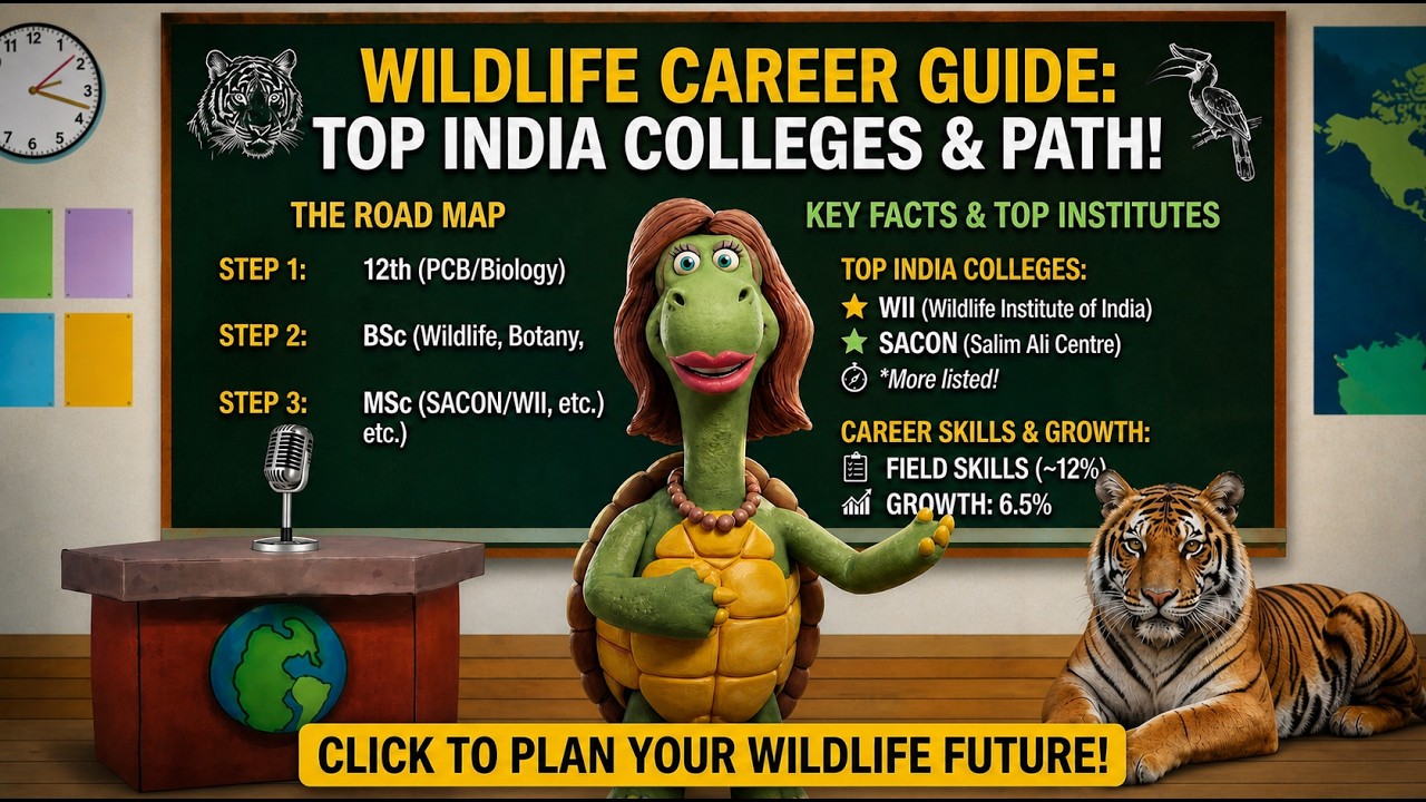 Wildlife Career Road Map I Top Wildlife Colleges in India | Skill | biologist l Conservation Msc WII