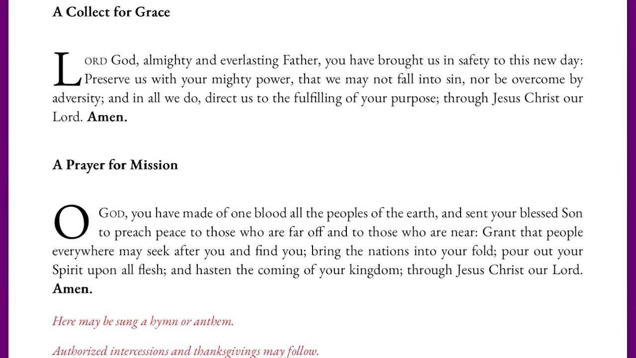 Morning Prayer: Monday 2/25