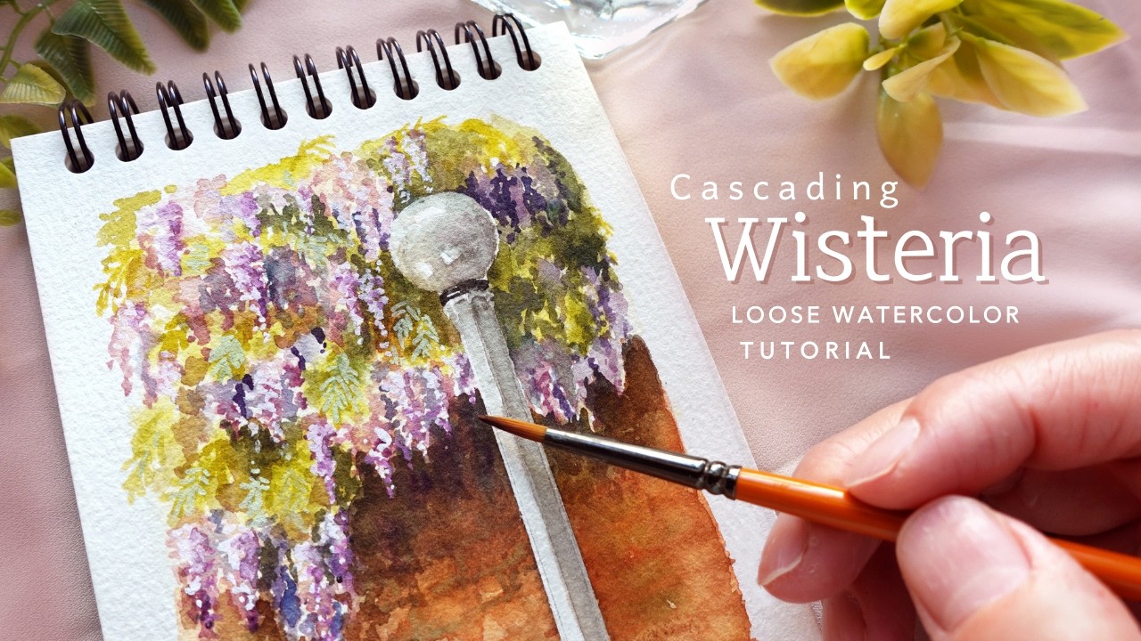 Cascading Wisteria: Watercolor Tutorial