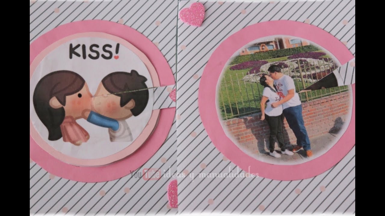 Tarjeta para regalar este dia del amor y la amistad | san valentin | Tarjeta giratoria