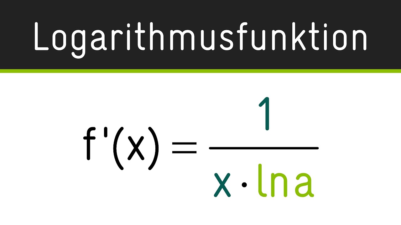 Ableitung — Logarithmusfunktion | Herleitung mit Ausklammern, Logarithmusgesetzen, Substitution & e