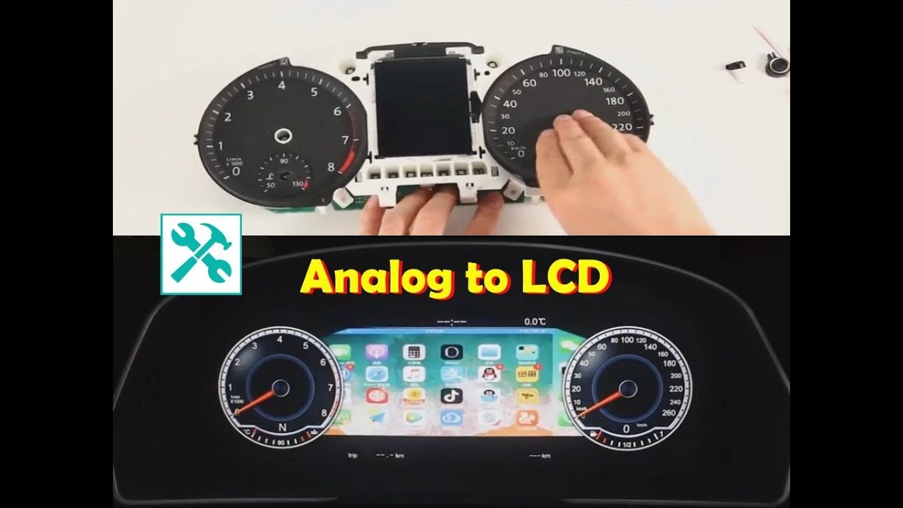 VW / ANALOG to DIGITAL lcd DASHBOARD cluster CONVERSION 🛠