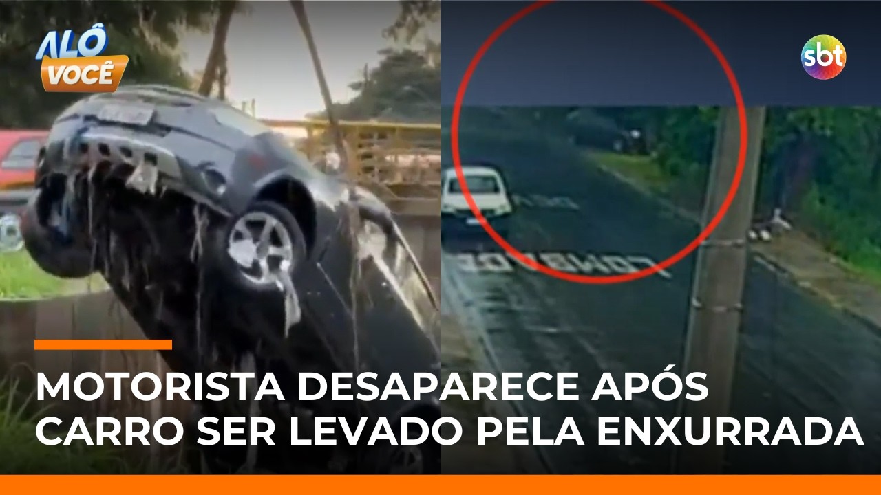 Motorista desaparece ap&oacute;s carro ser arrastado por enxurrada em Piracicaba (SP) | #AloVoce
