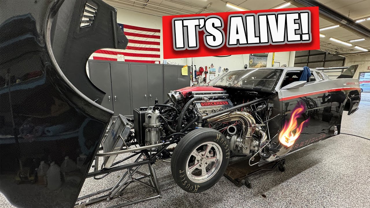 The Sorceress Is BACK!!! Twin Turbo Big Block FIRST FIRE UP!