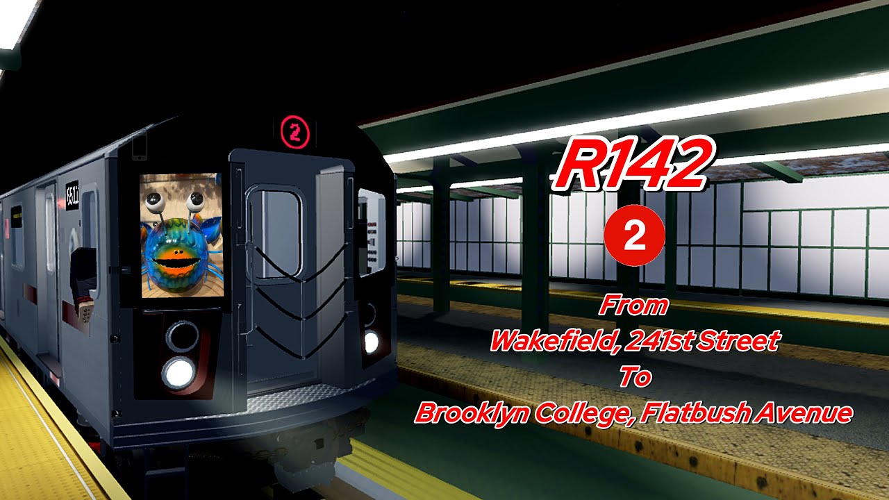 Blue Crab Realistically Drives the (2) Train | Wakefield, 241st Street to Flatbush Avenue