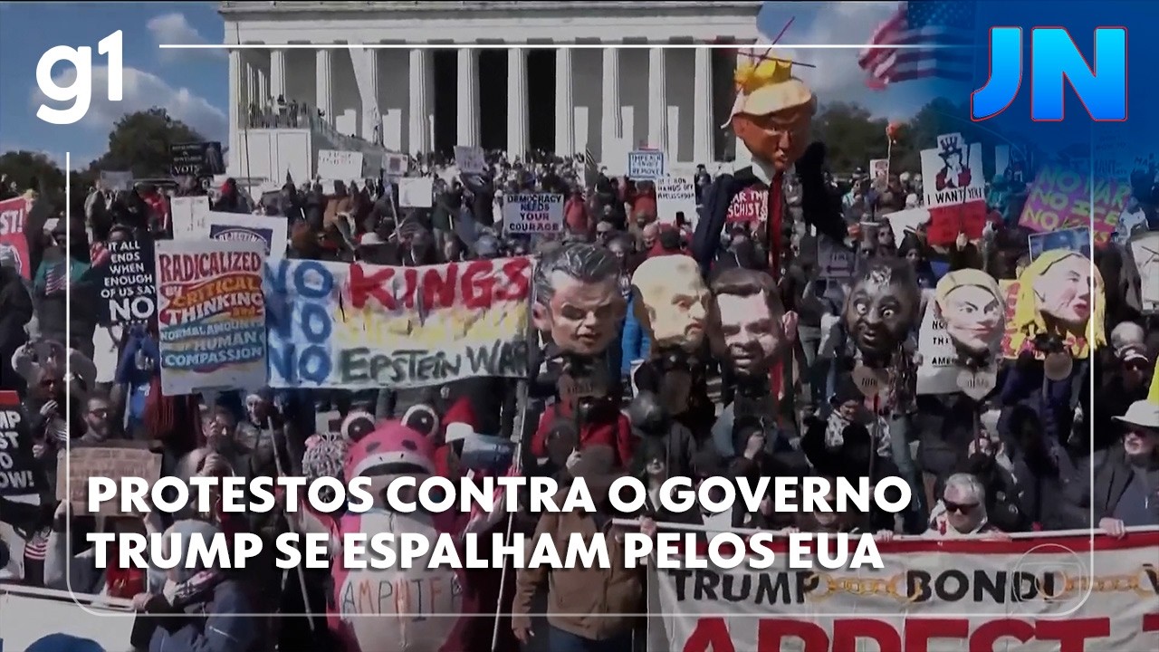 JORNAL NACIONAL: PROTESTOS CONTRA O GOVERNO TRUMP SE ESPALHAM PELOS EUA