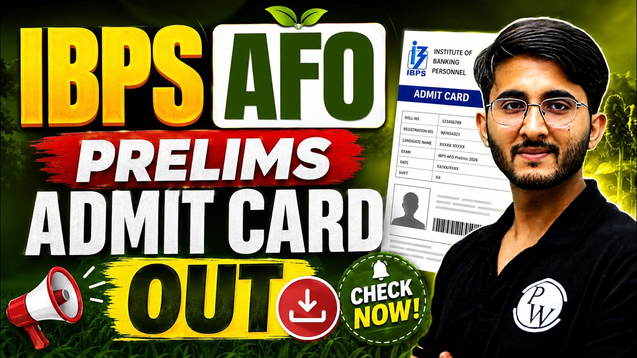 IBPS AFO Prelims Admit Card 2026 OUT 🔥 | Download Now | Exam Date & Important Instructions