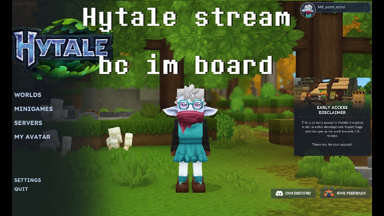 Hytale stream bc im board