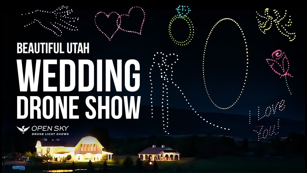 Beautiful Wedding Venue With a Custom Drone Show in Utah