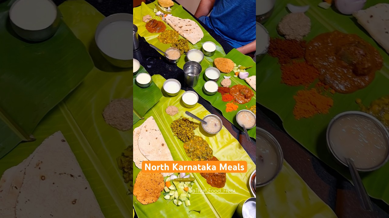 ‼️Best North Karnataka meals in Bangalore 😍 #meals #vegetarian #veg #northkarnataka