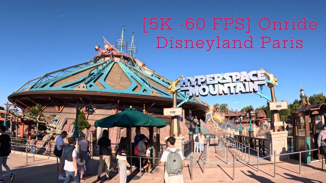 [5K - 60FPS] - Hyperspace Mountain (Onride) 2023 - Disneyland Paris