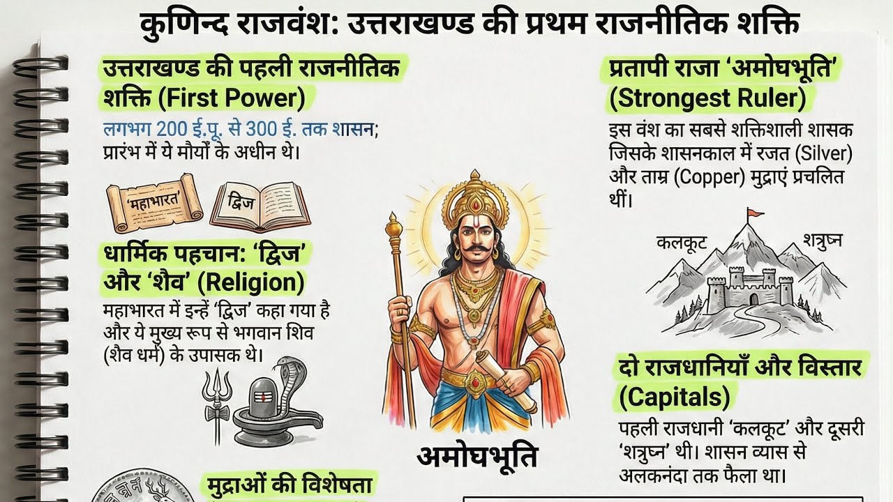 उत्तराखंड का प्राचीन इतिहास | कुणिंद (कुणिनद) शासनकाल व कुणिंदों की मुद्राएँ | UKPSC UKSSSC