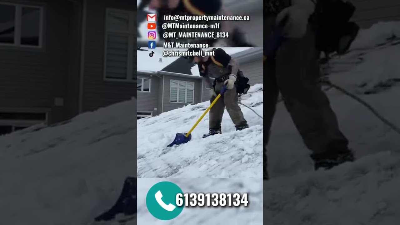 Snow Roof Shoveling Services in Canada | M&T Maintenance