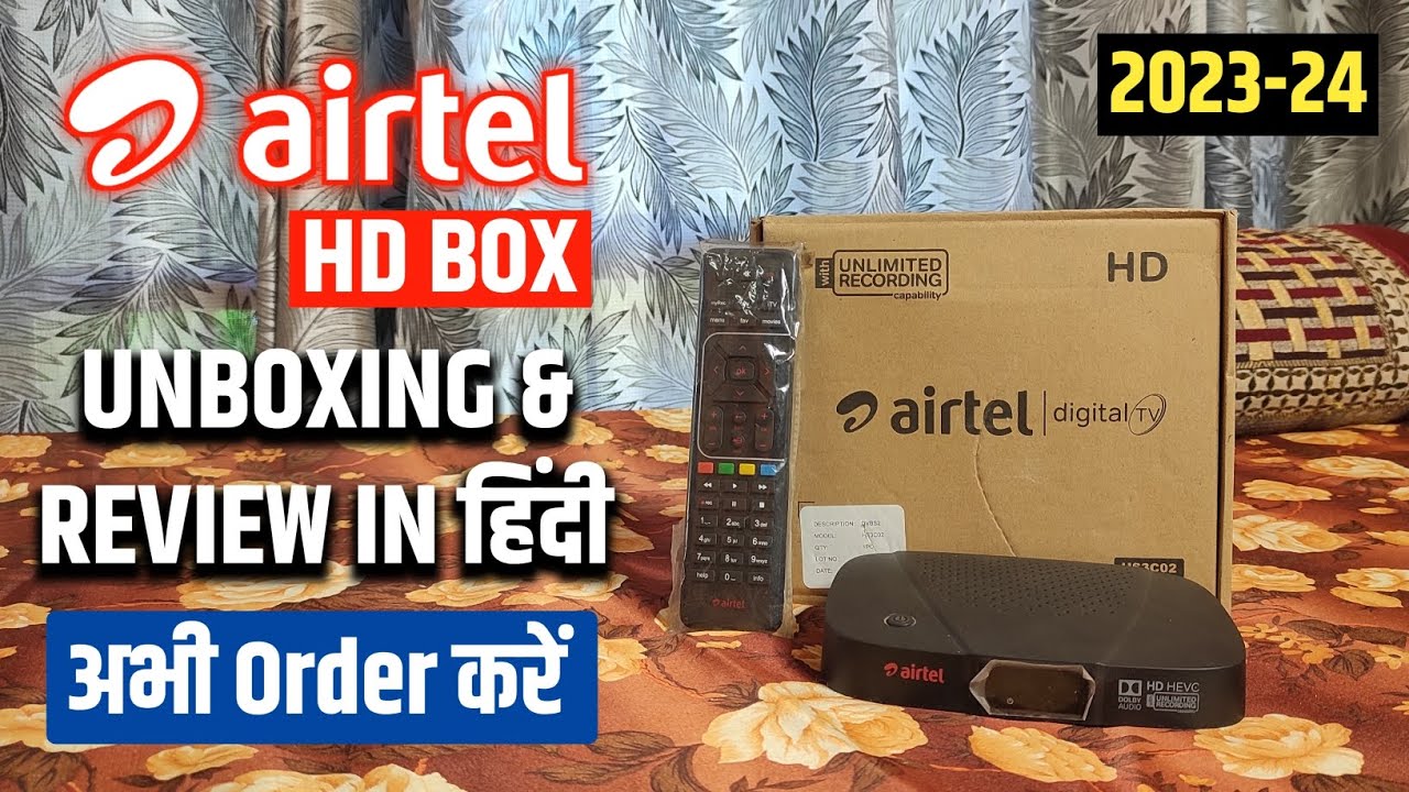 Airtel DTH HD Set Top Box Unboxing and Review in Hindi 2025 🔥| Airtel DTH New Connection