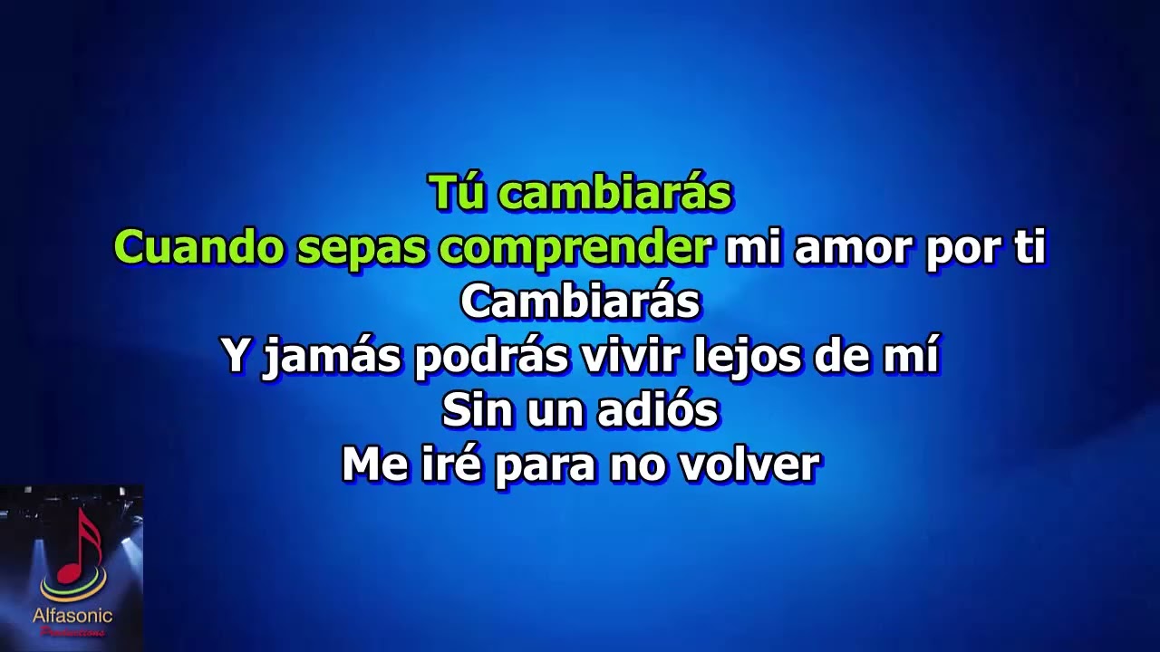 Tu cambiaras Karaoke  Nino Bravo