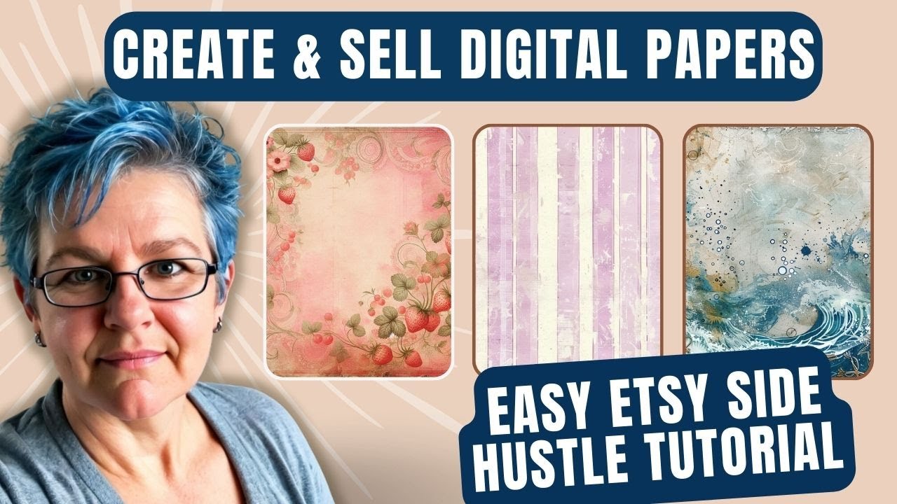 Create & Sell Digital Papers: Easy Etsy Side Hustle Tutorial