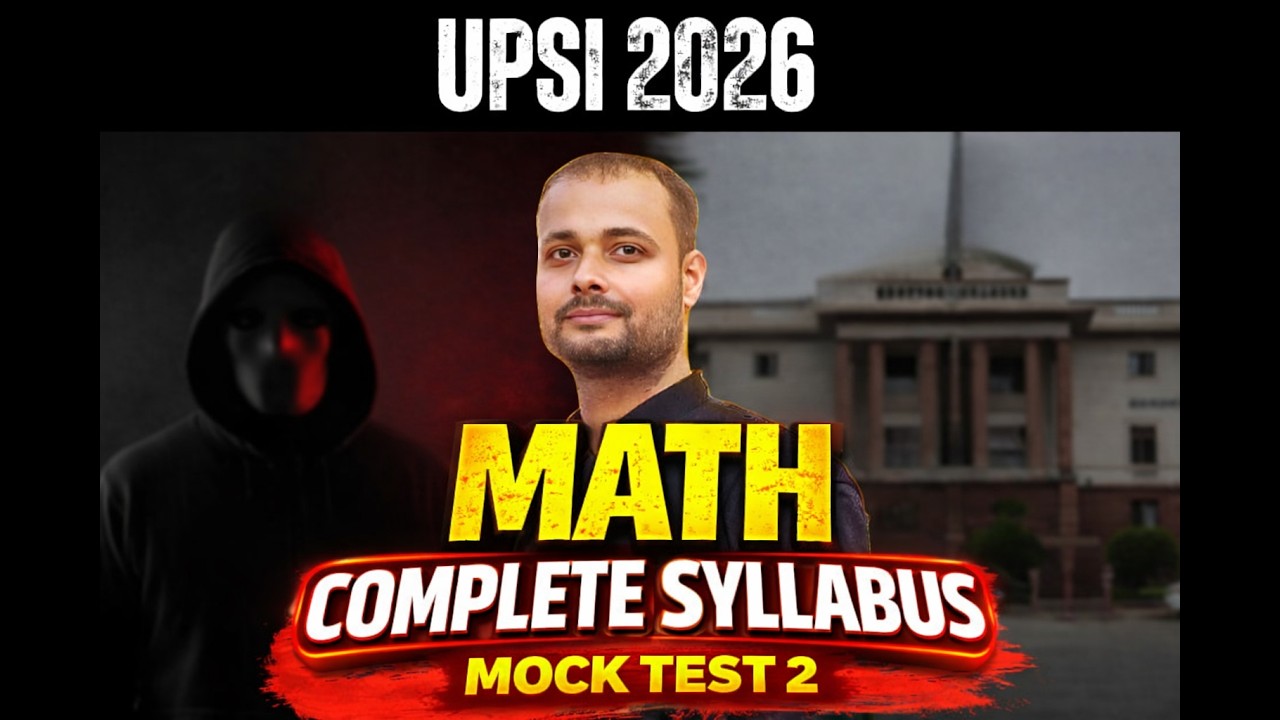 UP SI MOCK TEST 2 Maths Complete Course | PYQ Based Maths by Raj Sir | All Topics Covered