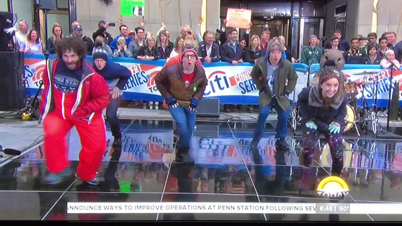 The cast of Groundhog Day on The Today Show