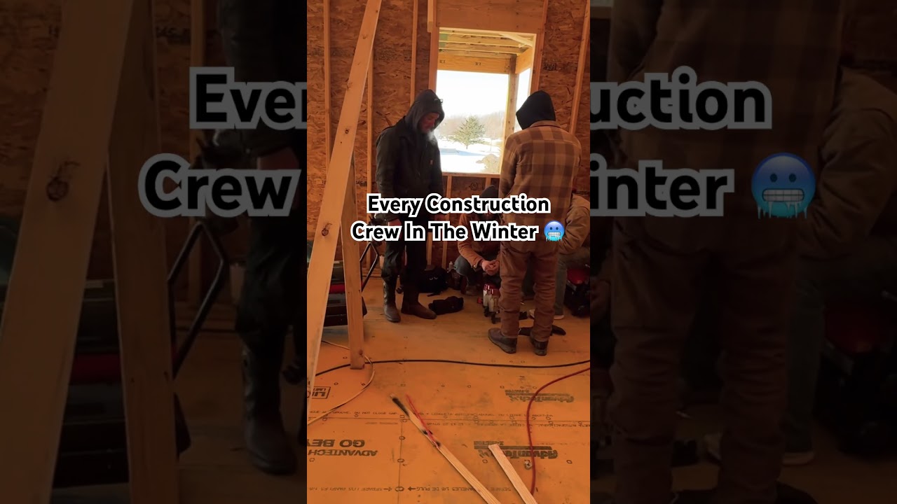 Blue Collar Workers In Winter #construction #trending #viralvideo #hardworker #shorts