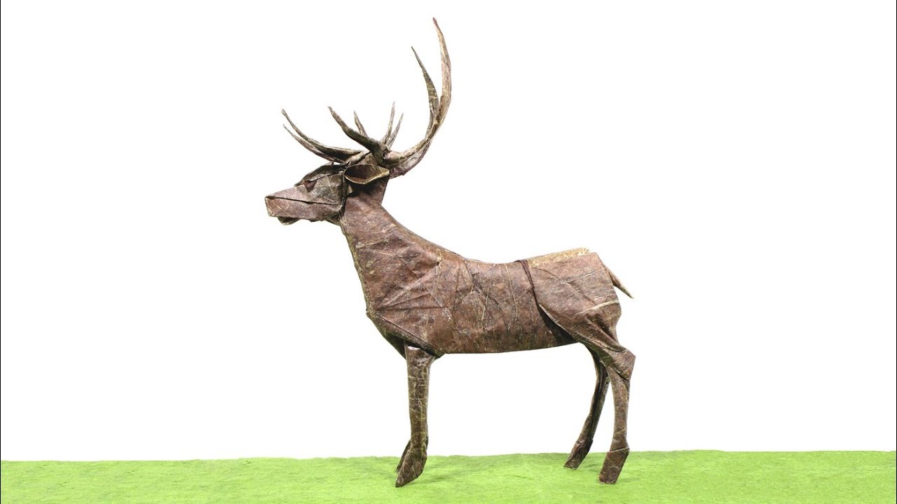 ORIGAMI DEER TIME LAPSE (Satoshi Kamiya) 折り紙 シカ оригами Hirsch ciervo venado