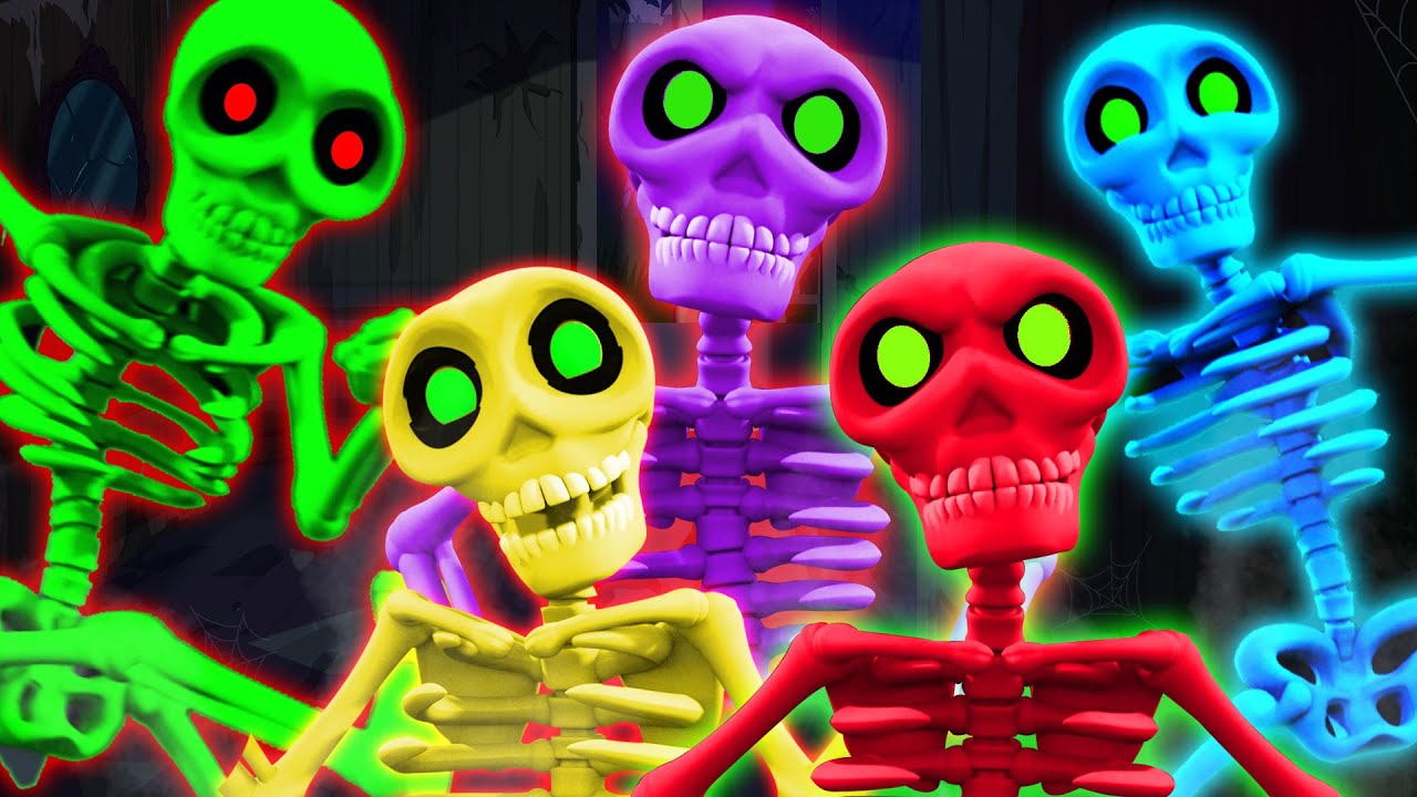 💀F&uuml;nf Skelette gingen eines Tages aus💀 | Halloween-Lieder f&uuml;r Kinder | @HooplaKidzDeutsch