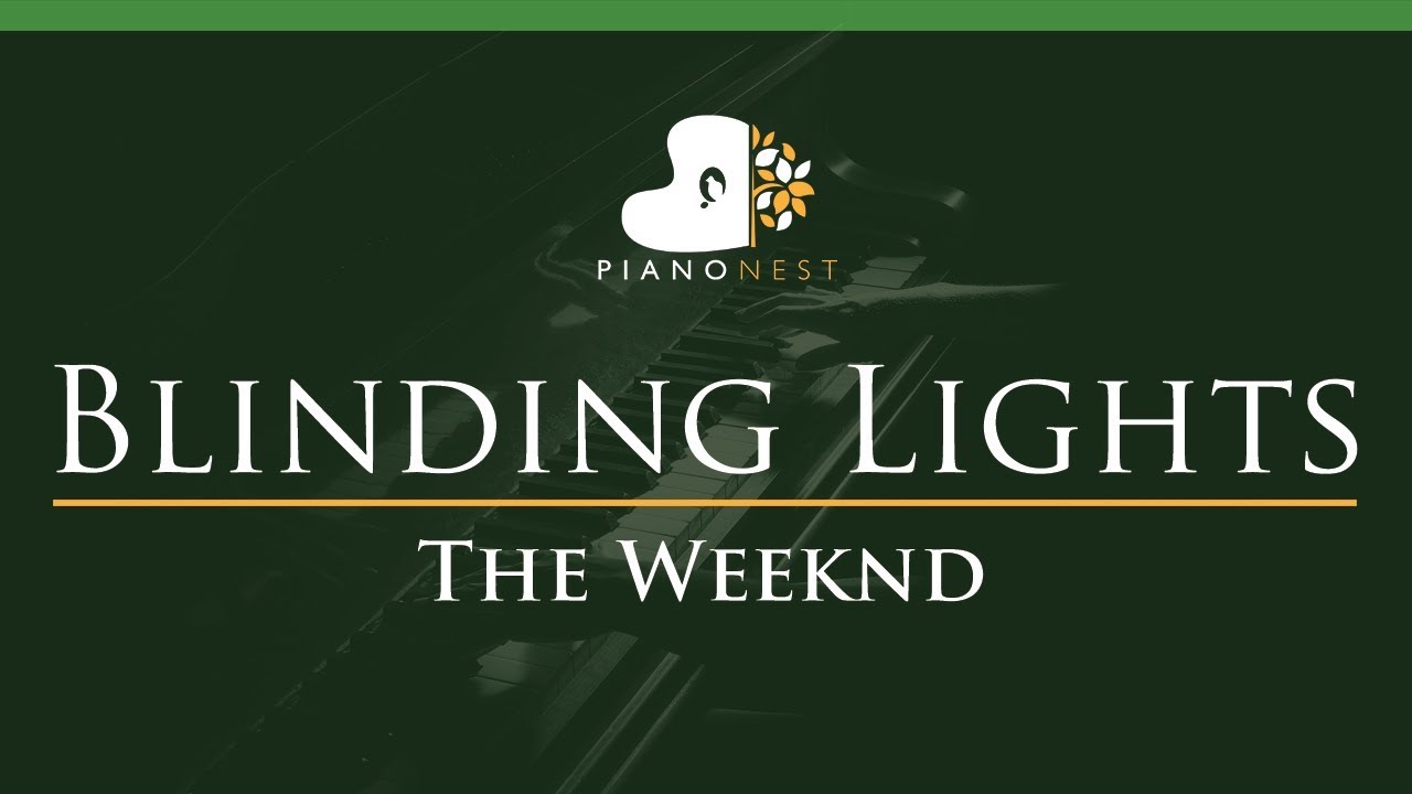 The Weeknd - Blinding Lights - LOWER Key (Piano Karaoke Instrumental)