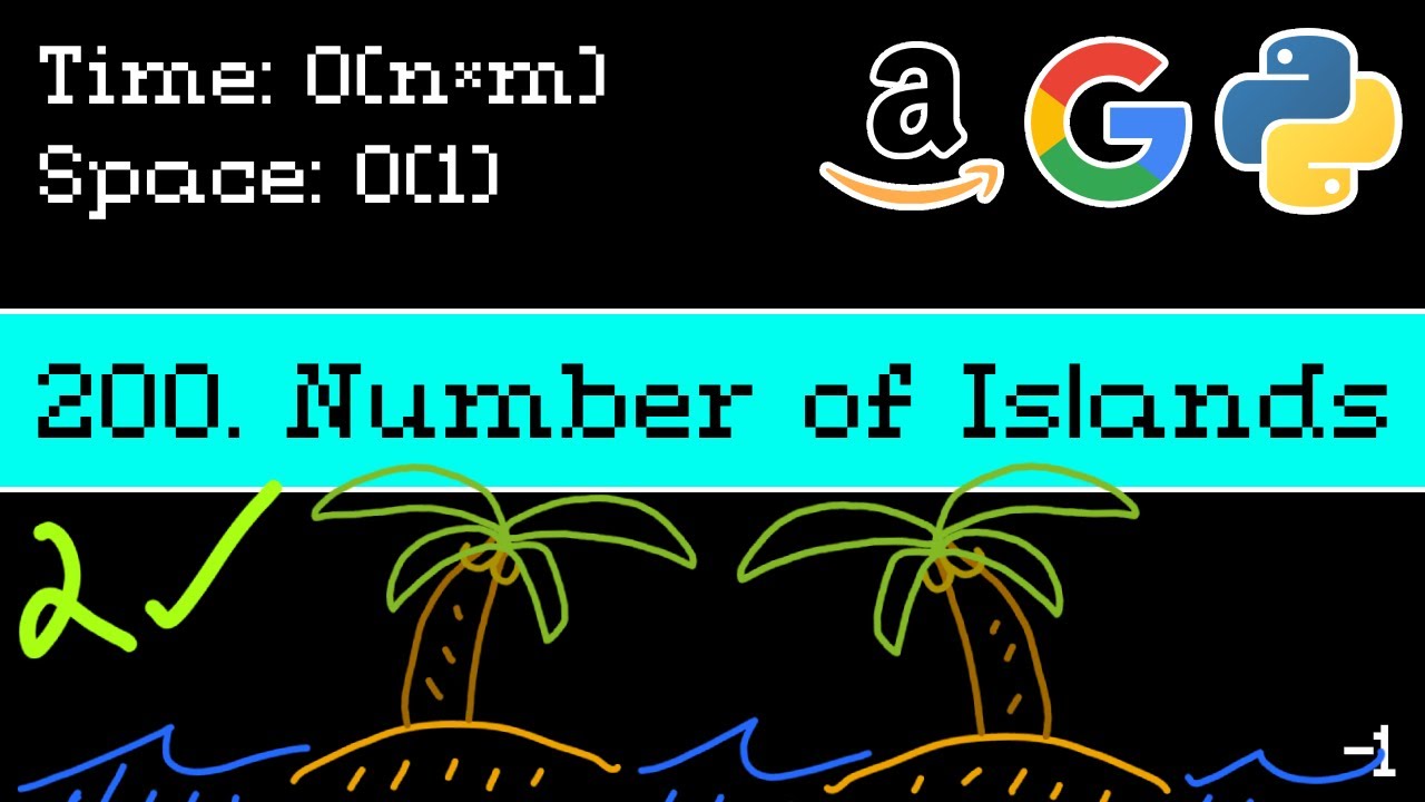 Number of Islands - Leetcode 200 - Blind 75 Explained  - Graphs - Python