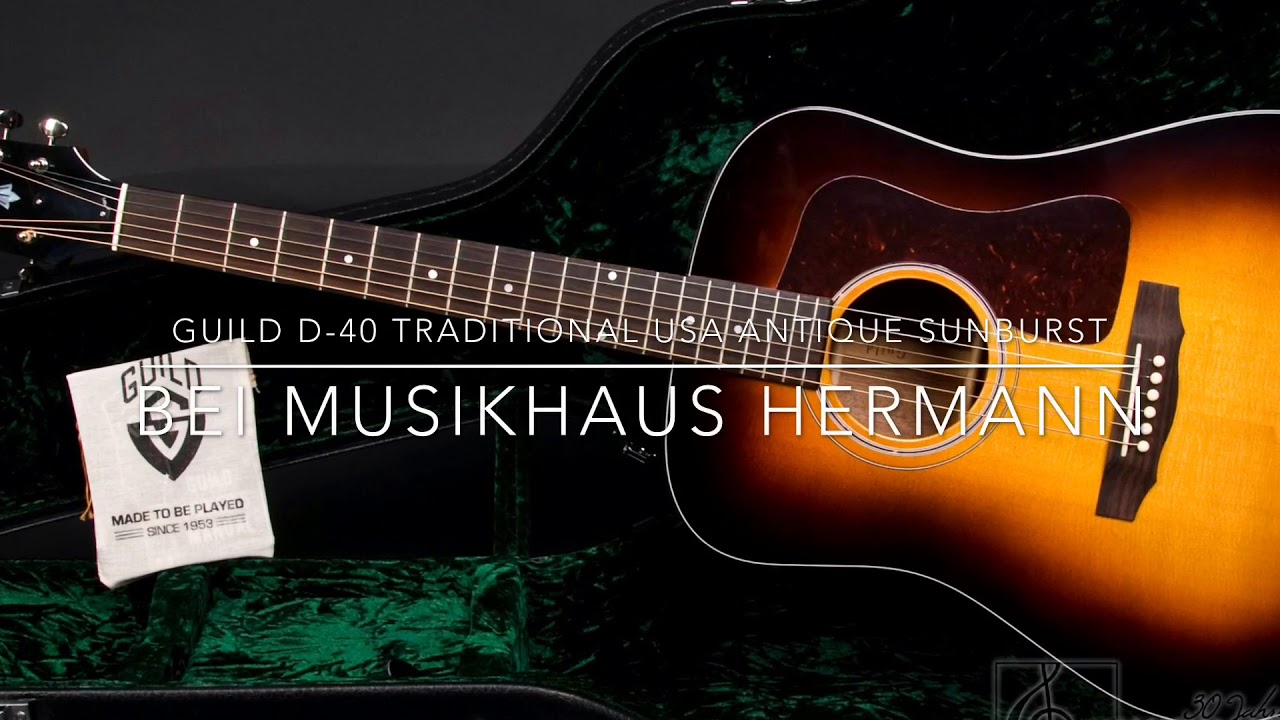 Guild D-40 Traditional USA Antique Sunburst