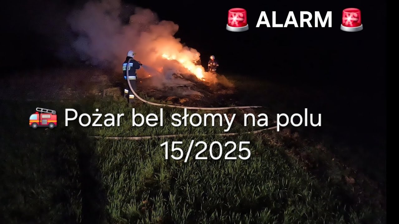 [ALARM] - Pożar bel słomy na polu 🚨
