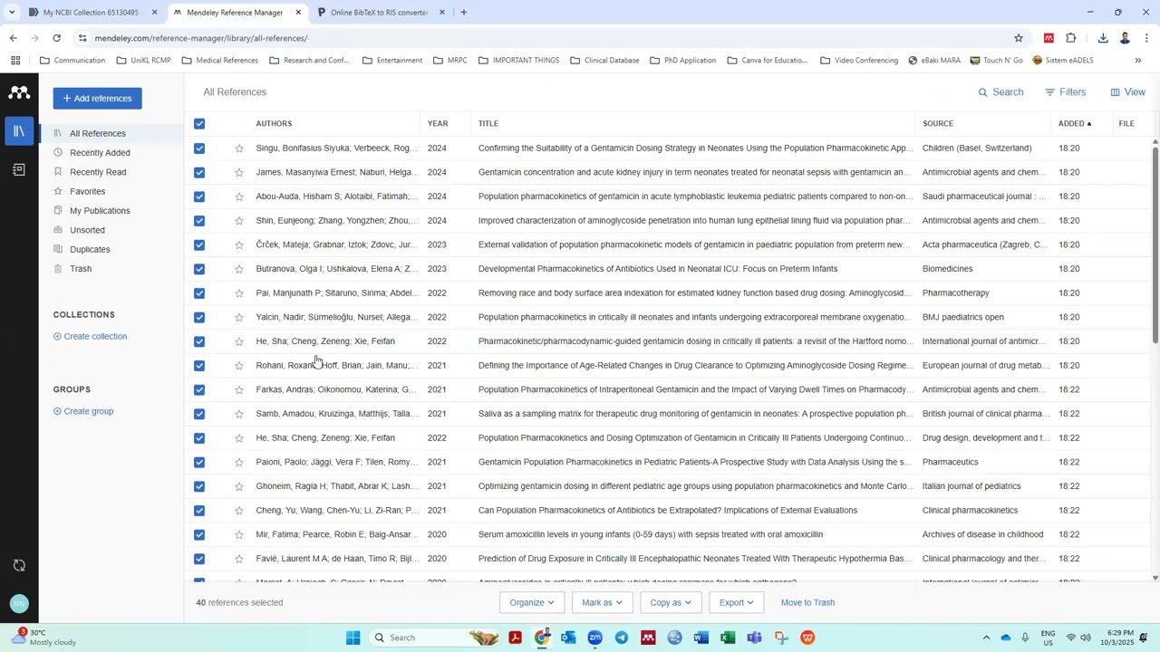 How to insert RIS files generated by PUBMED into Mendeley Reference Manager