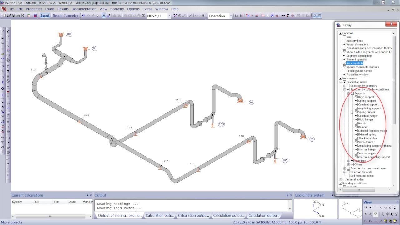 Graphical User Interface Tutorial for ROHR2 Pipe Stress Analysis Software