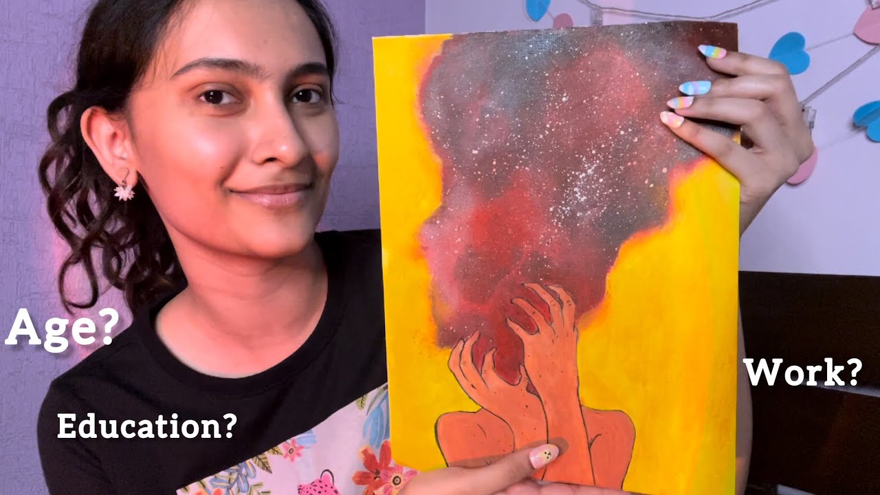 ASMR Get To Know Me + Showing You  My Paintings 🎨