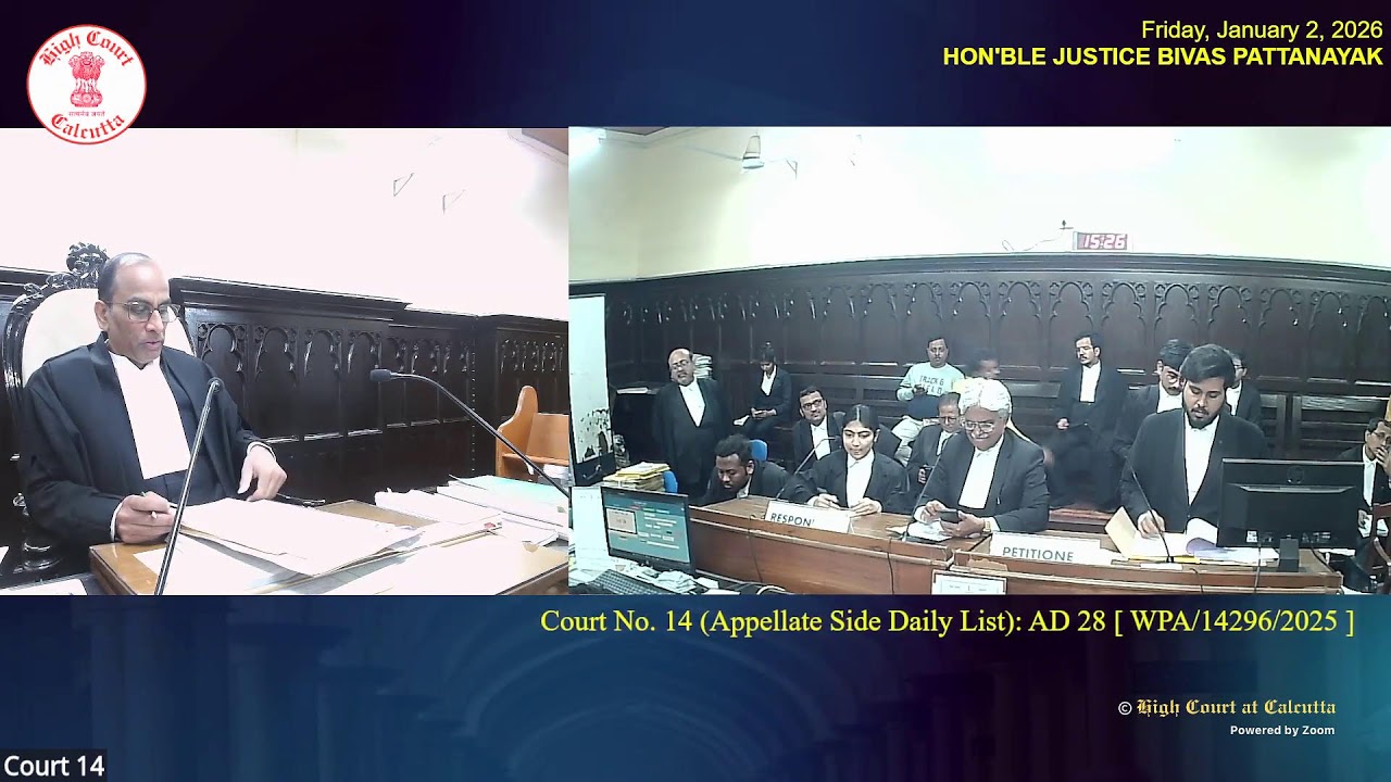 02 January 2026 | Court No.14 | Live Streaming of the Court proceedings.