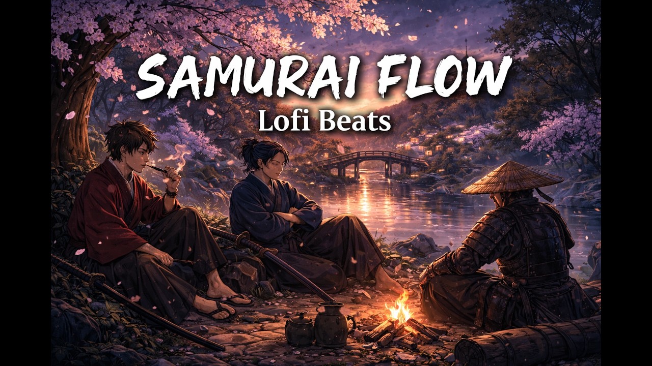 Samurai Flow Lofi 🌸 | Japanese Chill Beats & Rainy Night Study Mix | Drip City Lofi