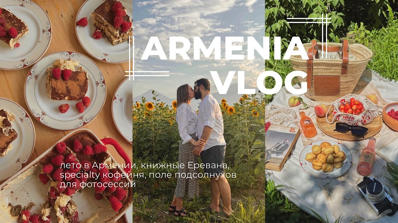 🇦🇲🏔🌻 АРМЕНИЯ ВЛОГ | поездка в Иджеван, поле подсолнухов, новая кофейня и книжные в Ереване