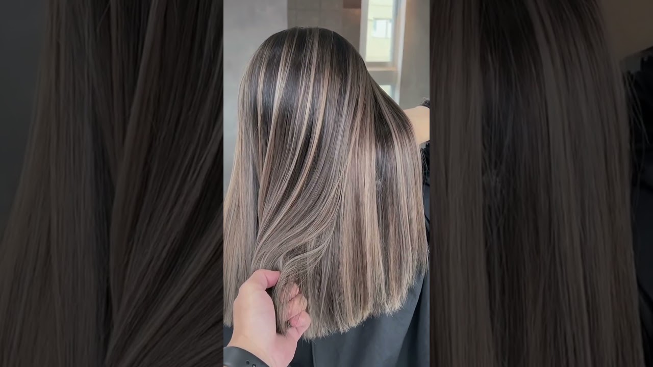 highlights ash grey #balayagehighlights #fypage