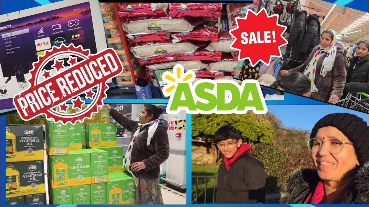 યુકેમાં ચોખા અને તેલ નો કેટલો ભાવ|| Asda  Sale 