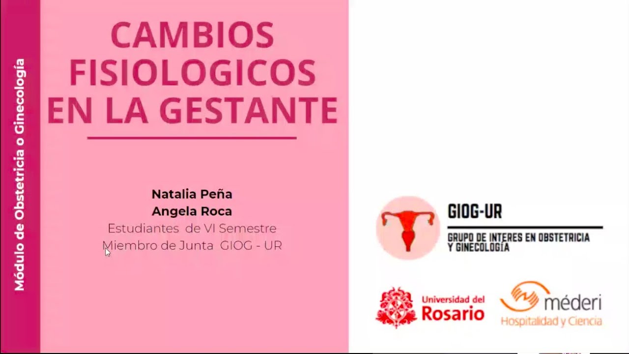Cambios fisiológicos generales durante la gestación