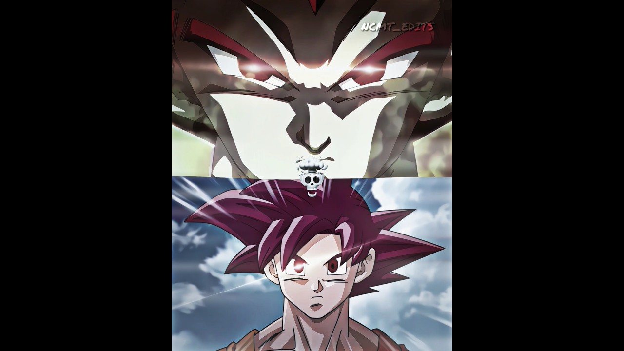 Goku SSJ God x Vegeta SSJ God qual &eacute; o melhor? ☠️💀 #goku #ssjgod #dbs #vegeta #skulledit